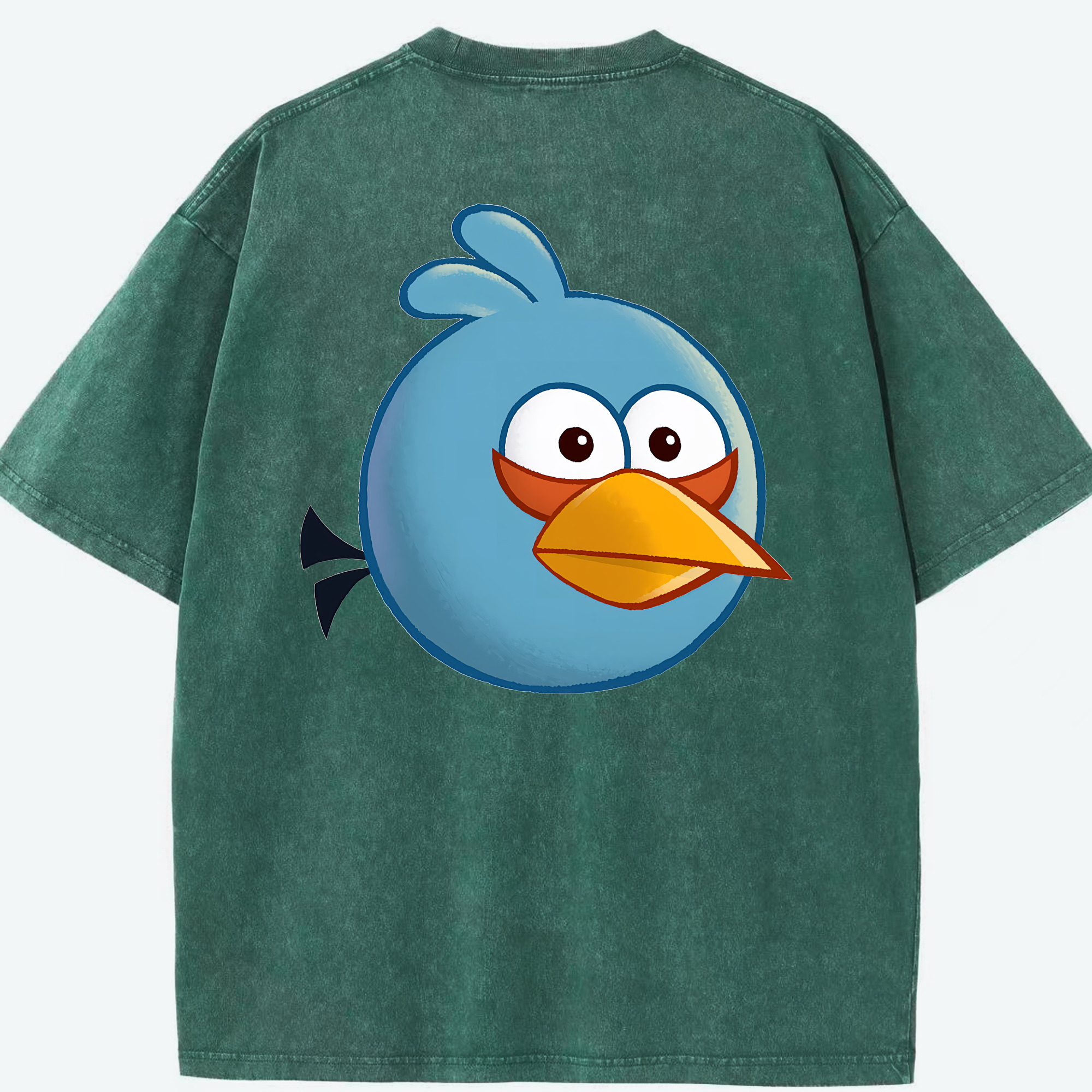 （画像用） Angry Birds アングリーバード 綿100% ヴィンテージ風 半袖Tシャツ（背面プリント）
